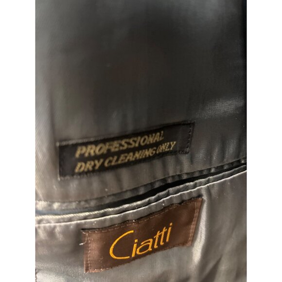 Ciatti Mens Long Gray Wool Overcoat With Buttons & Pockets 46R - Picture 13 of 14